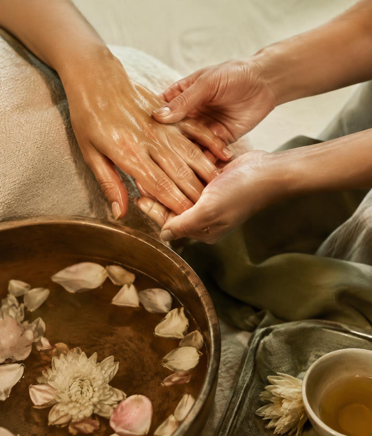 Therapeutische Handmassage im Hand-Spa