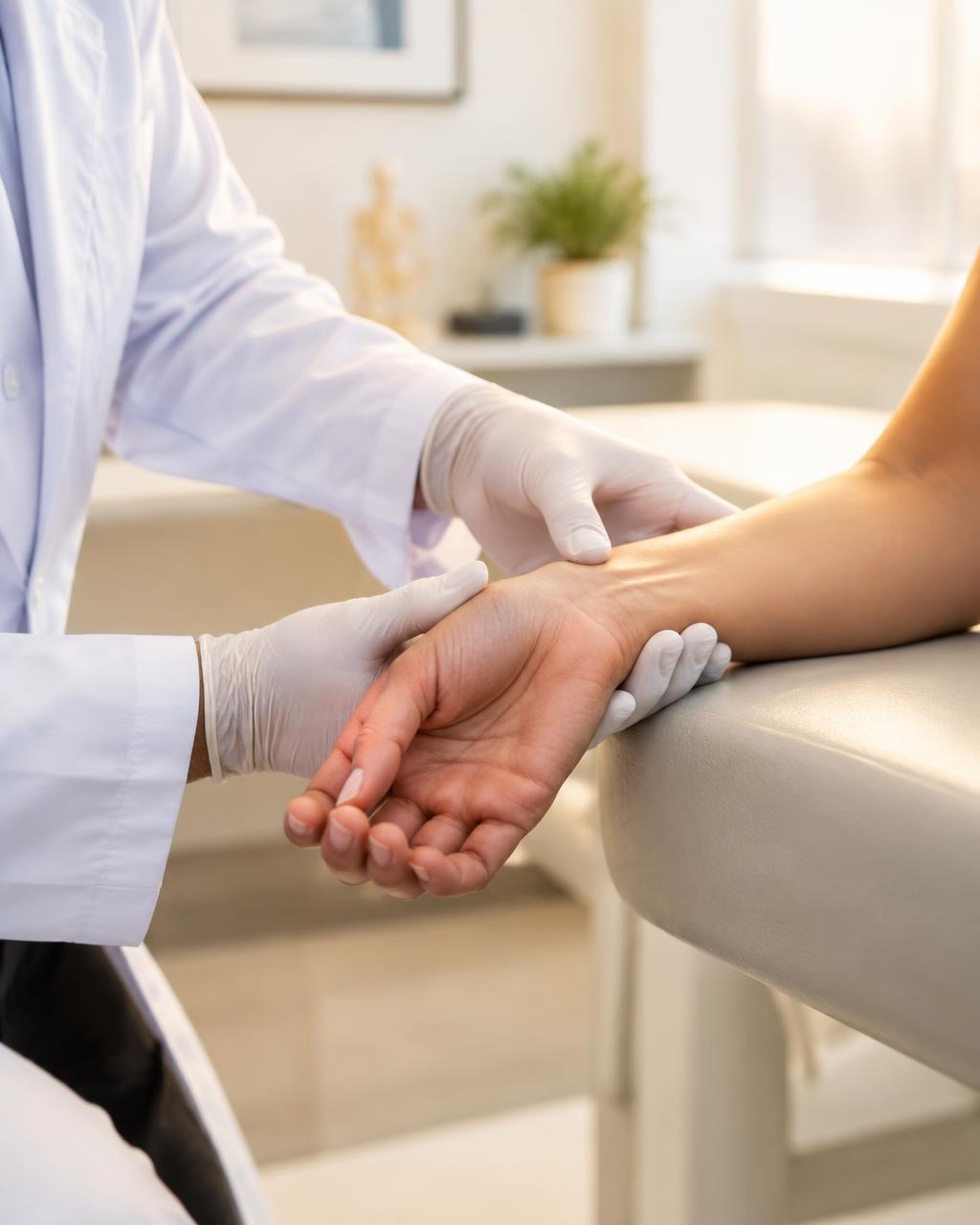 Handchirurgische Untersuchung des Handgelenks